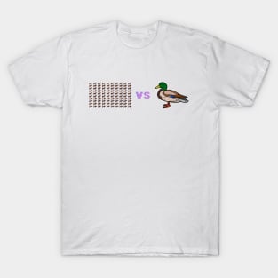 100 Duck Sized Horses vs One Horse Sized Duck T-Shirt